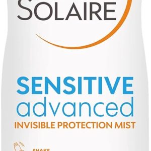 Garnier Ambre Solaire SPF 50+ Sensitive Advanced Dry Mist Sun Cream Spray, Water Resistant & Non Greasy Sunscreen, Fragrance Free, UVA & UVB Protection, Approved by Cruelty Free International, 150ml