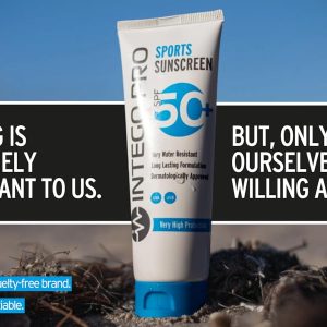 Intego Pro (SPF 50+) Sports Sunscreen | Very Water Resistant & Sweatproof Sun Cream with Zinc Oxide | Non Greasy Formula Suncream Approved by Athletes | Reef Safe, Fragrance Free, Hypoallergenic