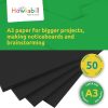 Hawksbill 220GSM A4 Multi-Purpose Black Card – 50 Pack of Thick Premium Smooth & Crisp Black A4 Card for Making Stationery Home or Office Use and Arts or Crafts - Image 36