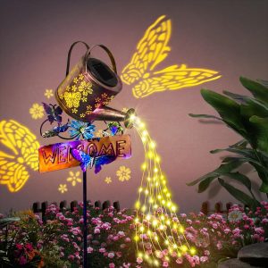 GLOBAL GOLDEN Solar Watering Can Light, LED Solar String Lights Waterproof Dual Mode Water Can Lights for Garden Patio Yard Pathway Lantern Plant Decoration
