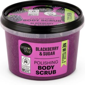 Organic Shop 250ml Body Scrub Skin Beauty Softening Cherry & Lime