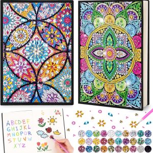 Gifts for 6 7 8 9 10 Year Old Girls: Arts and Crafts for Kids Age 8 10 12 Birthday Presents, Girls Craft Kits Diamond Art Painting Notebook, Creative Craft Toys Stationery Sets for Girl Age 5-12